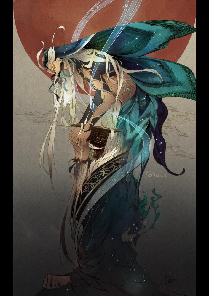shi huang di (fate and 1 more) drawn by hermithessa