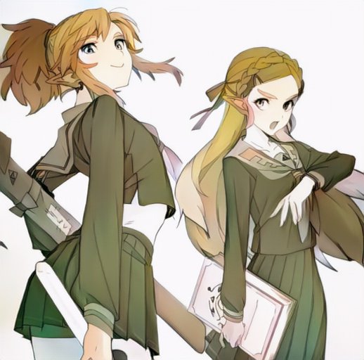 link and princess zelda (the legend of zelda and 1 more) drawn by shuri_(84k)