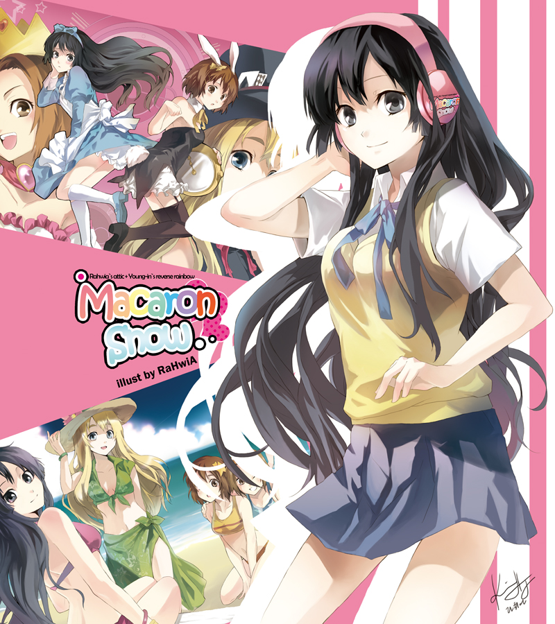 akiyama mio, hirasawa yui, tainaka ritsu, kotobuki tsumugi, alice, and 2 more (k-on! and 1 more) drawn by rahwia