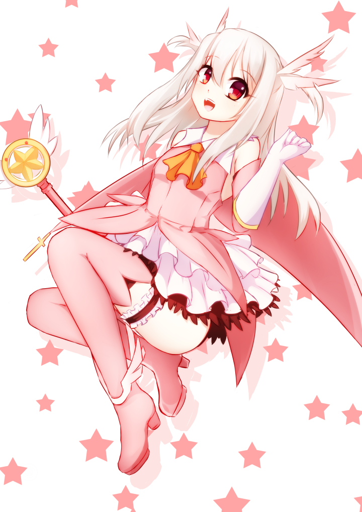 illyasviel von einzbern, prisma illya, and magical ruby (fate and 1 more) drawn by violetsang