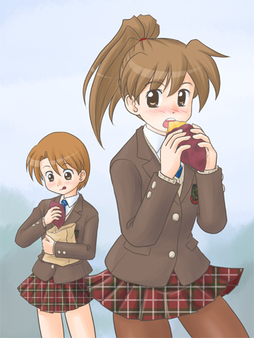 poniko and fujimoto atsuko (original) drawn by lielos