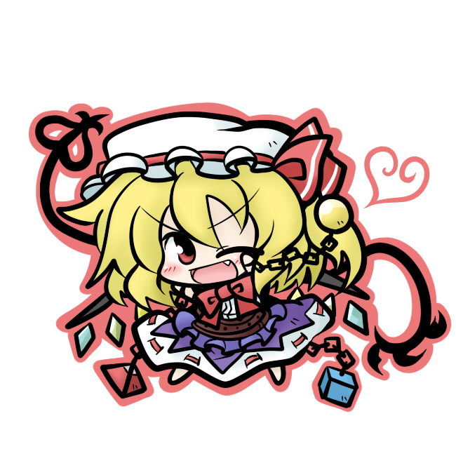 flandre scarlet and ibuki suika (touhou) drawn by yanagi_(nurikoboshi)