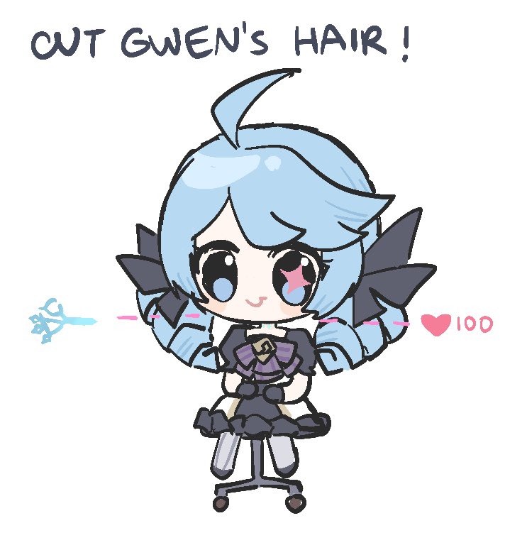 gwen (league of legends) drawn by lazy_(maedow_9)