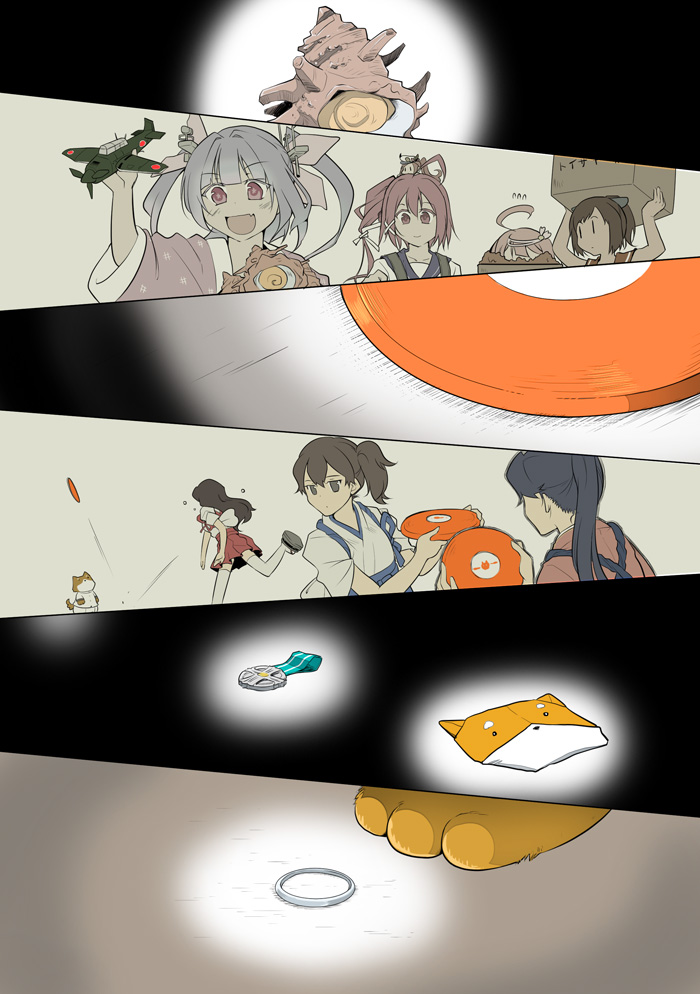 admiral, kaga, akagi, houshou, fairy, and 5 more (kantai collection) drawn by suetake_(kinrui)