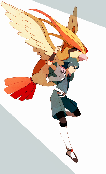 pidgeot and falkner (pokemon and 1 more) drawn by himari_g_(sr)