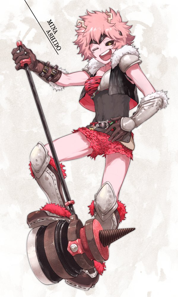 ashido mina (boku no hero academia) drawn by maneki-neko_(fujifuji)