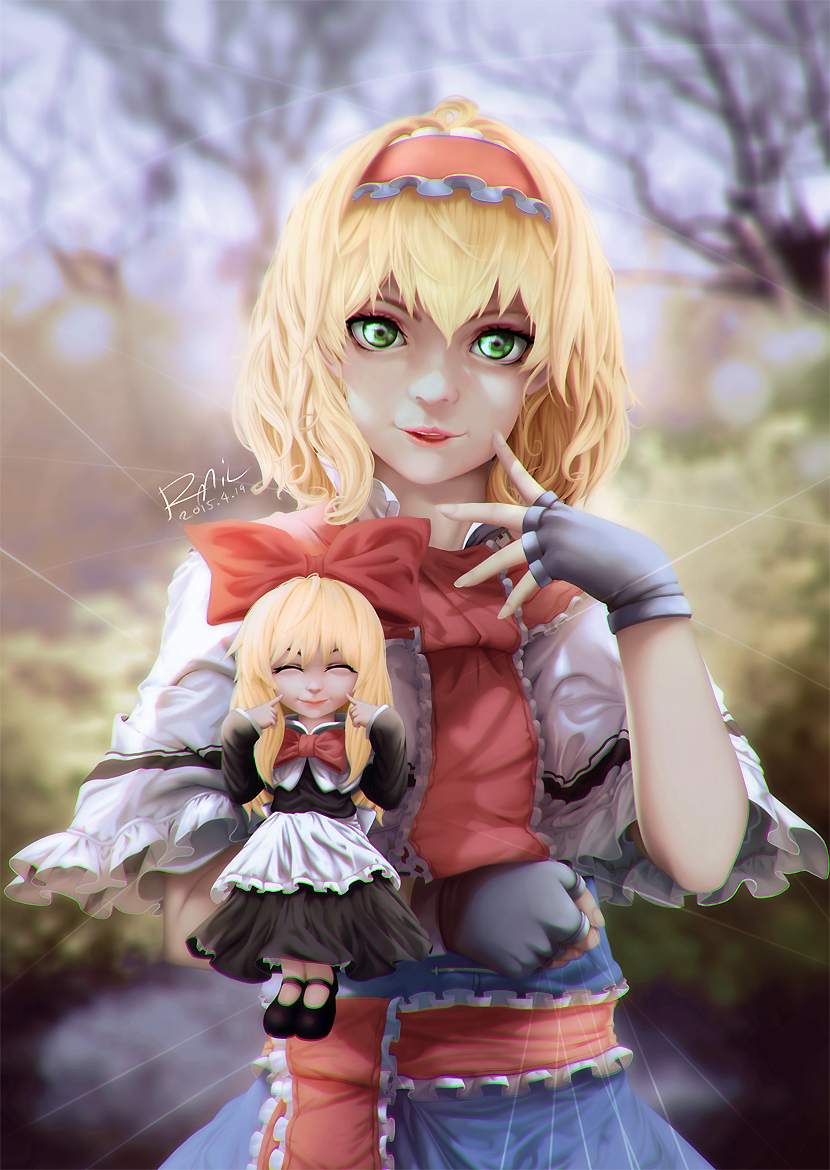 alice margatroid and shanghai doll (touhou) drawn by rmilart