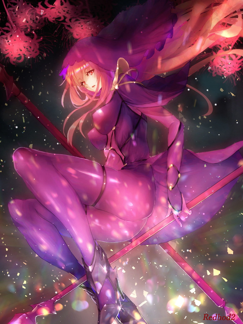 scathach (fate and 1 more) drawn by red_hod
