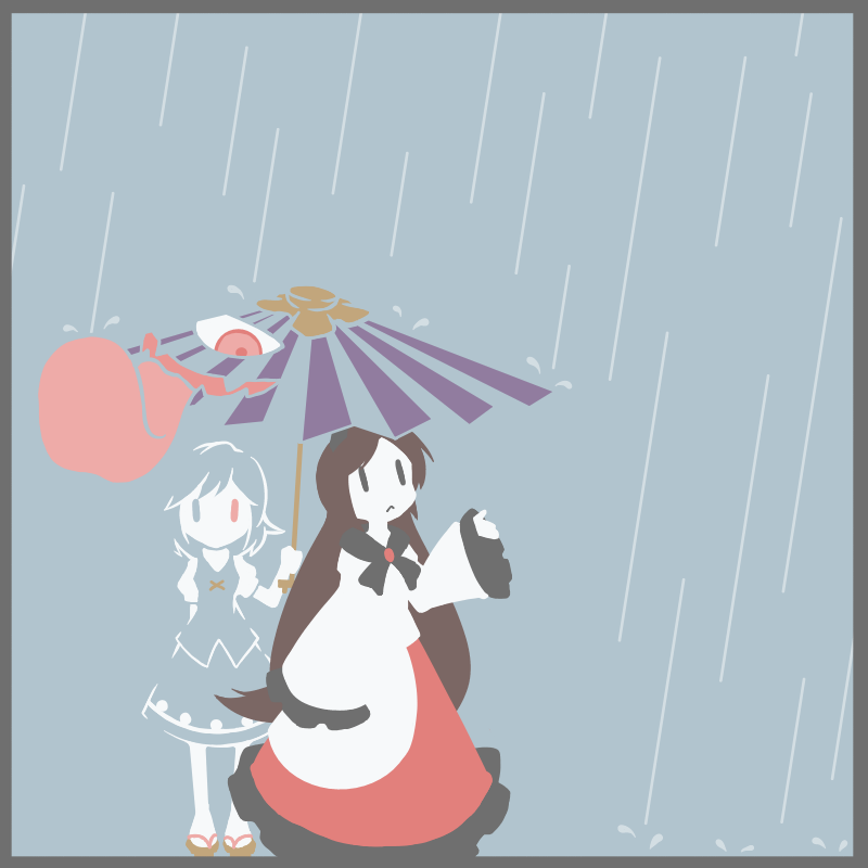 tatara kogasa and imaizumi kagerou (touhou) drawn by kujiraya