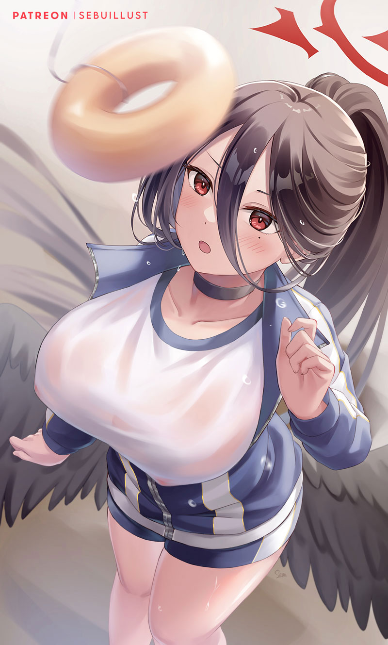 hasumi (blue archive) drawn by sebu_illust