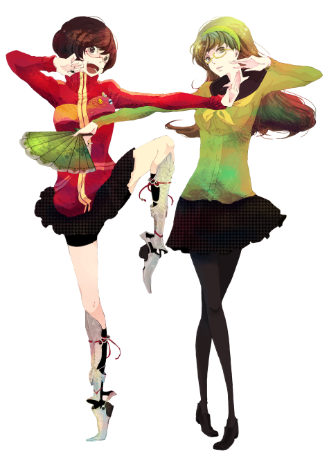 satonaka chie and amagi yukiko (persona and 1 more)