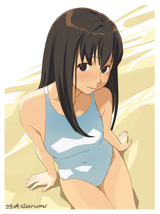 yoshino amane (hate shinaku aoi kono sora no shita de....) drawn by baba_arumi