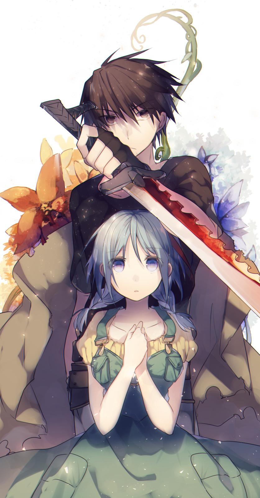 iri and kidou (mushikago no cagaster) drawn by kazutake_hazano
