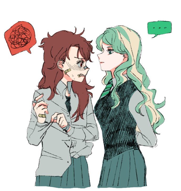 kagari atsuko and diana cavendish (little witch academia and 1 more) drawn by nem_(lwa_nem)