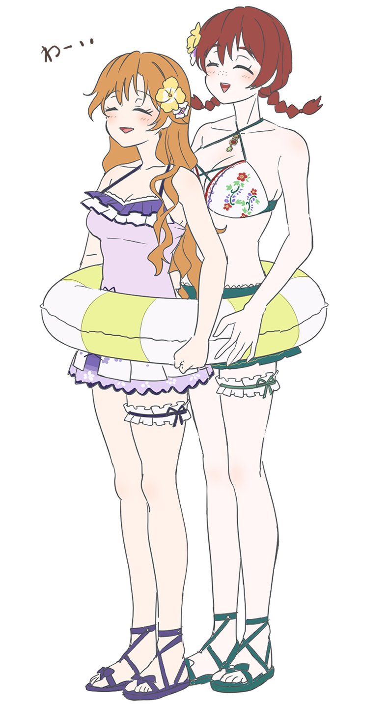 emma verde and konoe kanata (love live! and 1 more) drawn by monowe