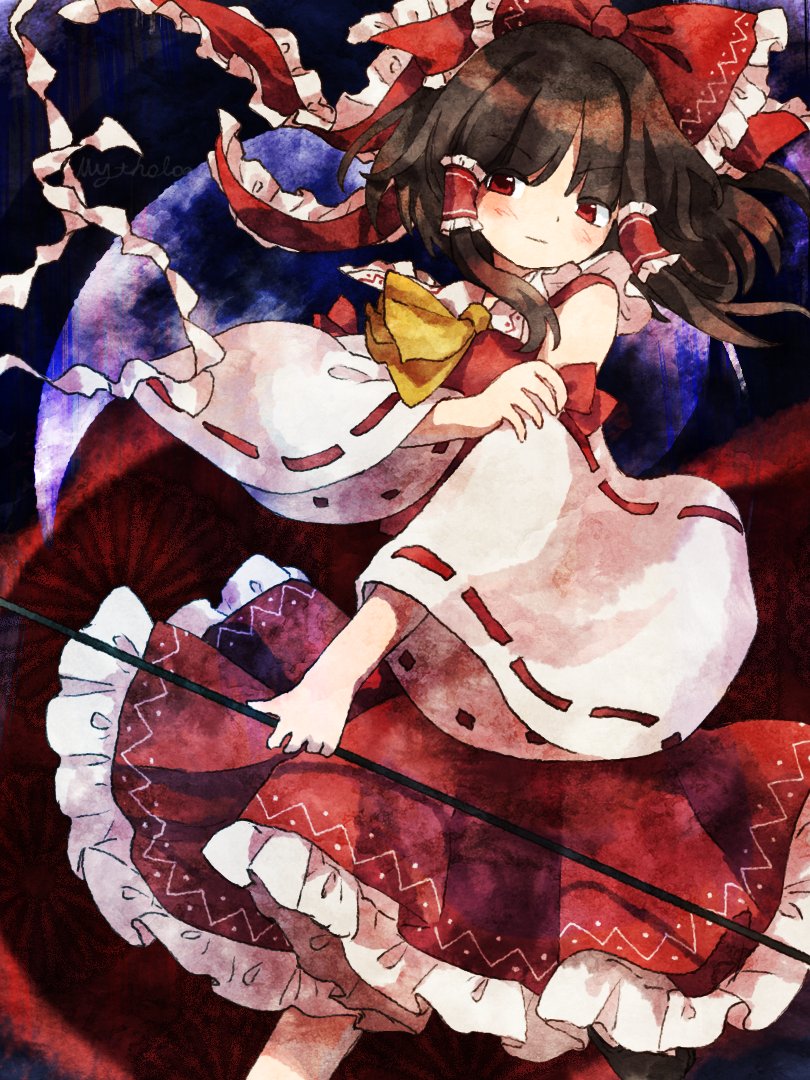 hakurei reimu (touhou and 1 more) drawn by retrochaossan