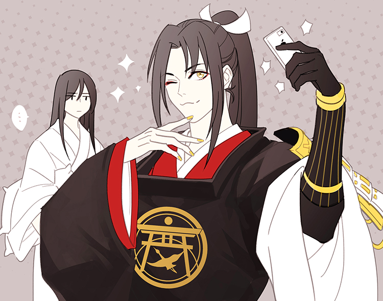 tarou tachi and jirou tachi (touken ranbu) drawn by ginmu