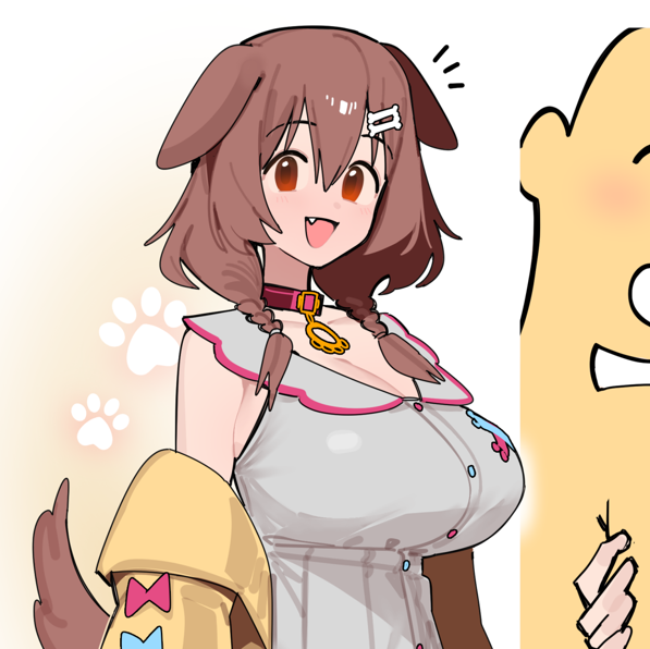 inugami korone and listener (hololive) drawn by dismassd