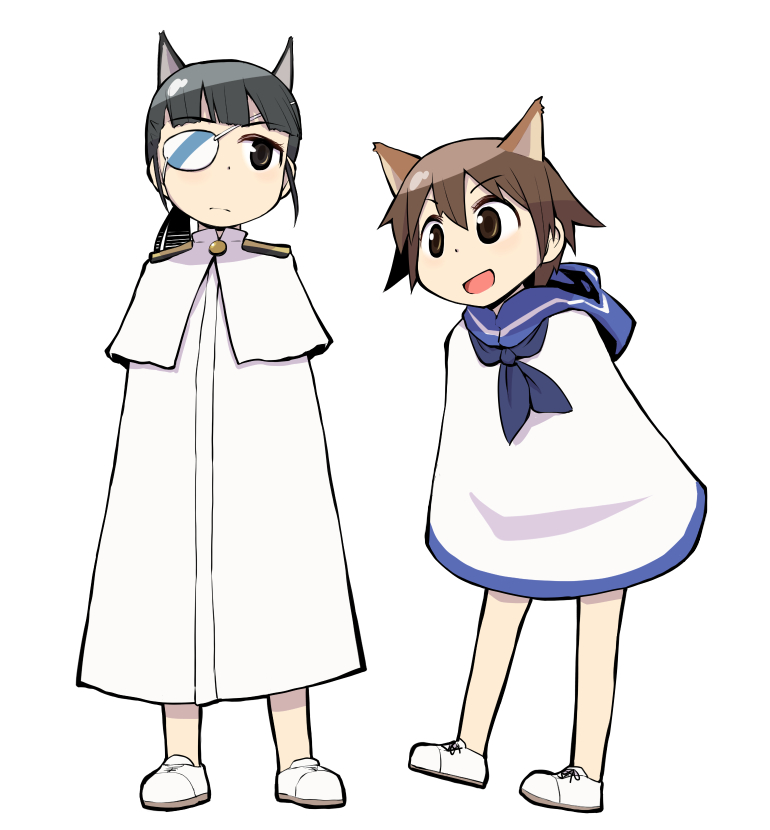 miyafuji yoshika and sakamoto mio (world witches series and 1 more) drawn by papa_(shimeguru)