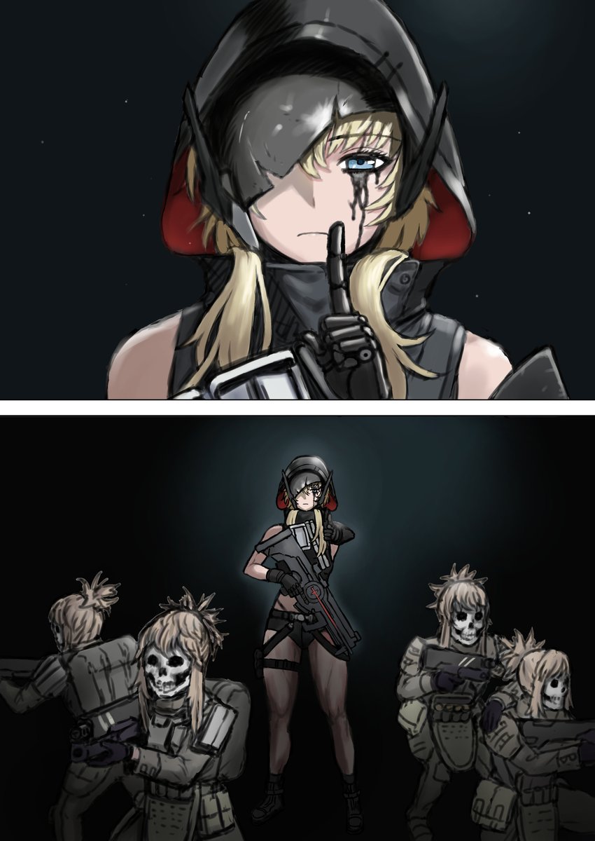 grave, mass-produced nikke, product 23, and cliff unger (goddess of victory: nikke and 1 more) drawn by nonotumori