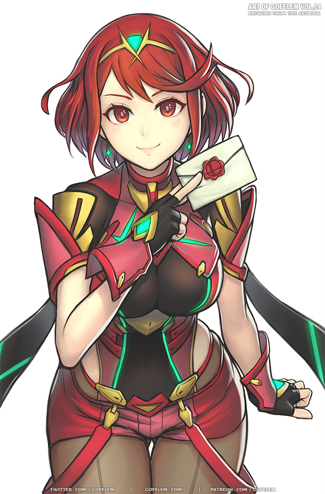 pyra (xenoblade chronicles and 2 more) drawn by gofelem