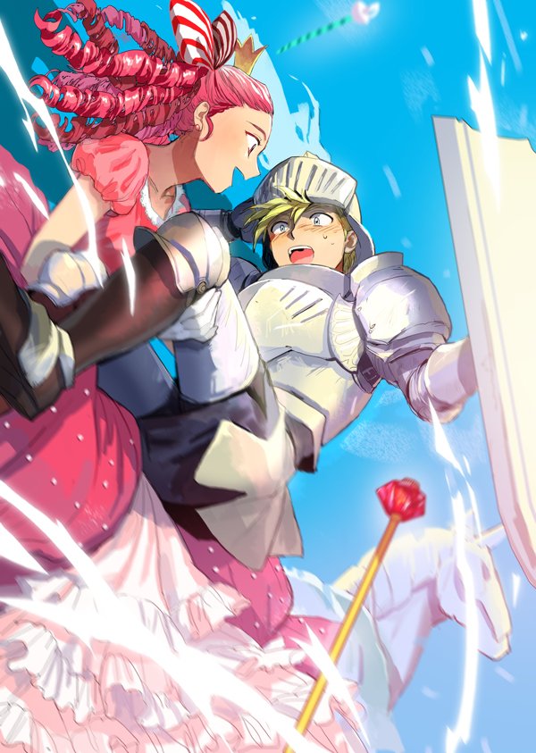 princess cookie and knight cookie (cookie run) drawn by imam_(oozlo)