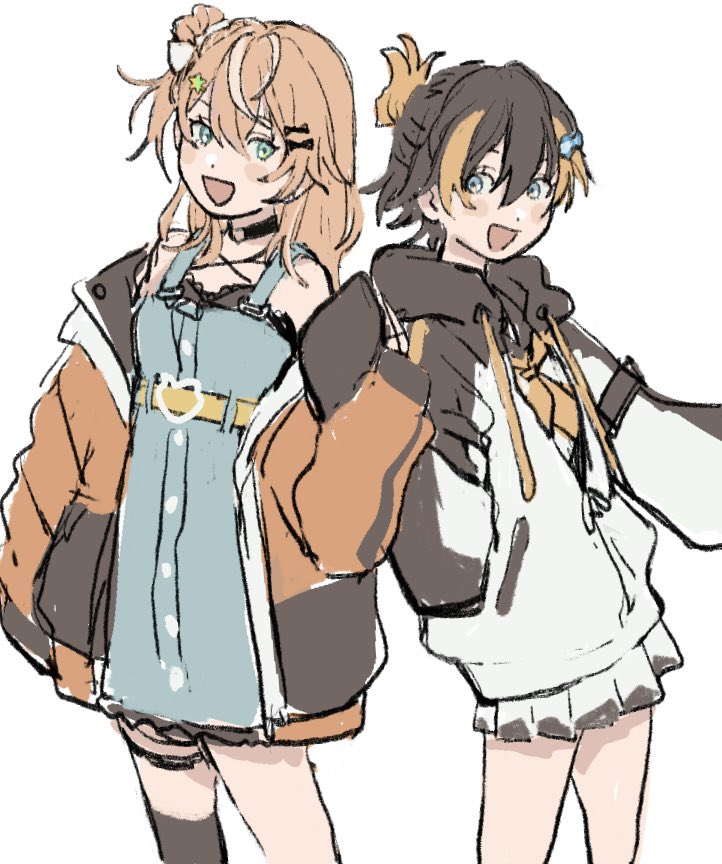 petra gurin and igarashi rika (nijisanji and 1 more) drawn by komanikuda