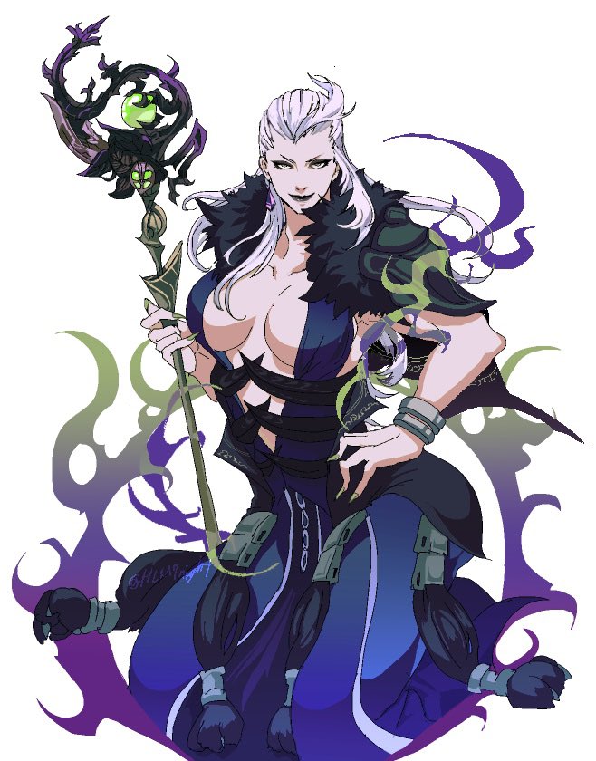 warrior of light and black mage (final fantasy and 1 more) drawn by hlm7night