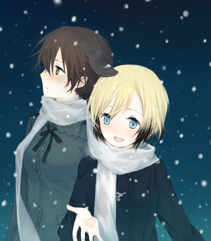 erica hartmann and gertrud barkhorn (world witches series and 1 more) drawn by hinako12