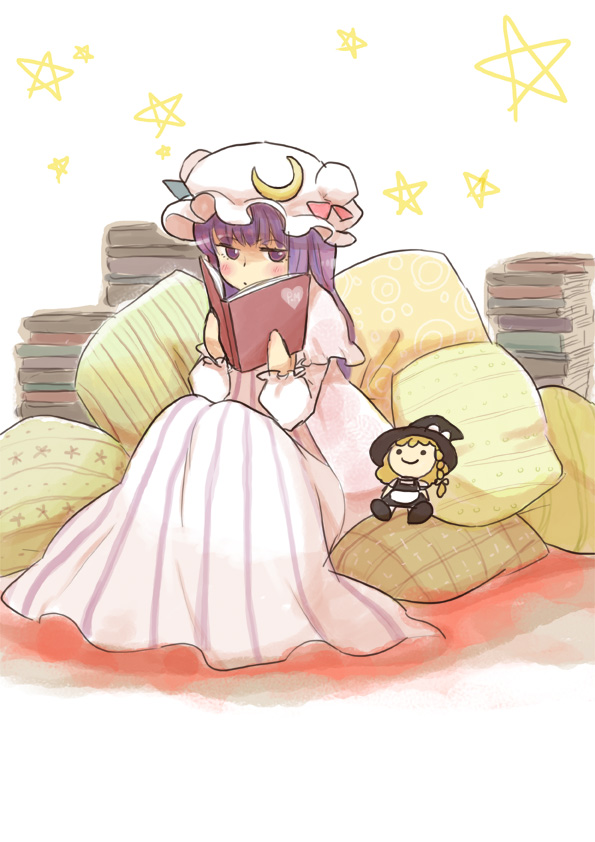 kirisame marisa and patchouli knowledge (touhou) drawn by eeyasu