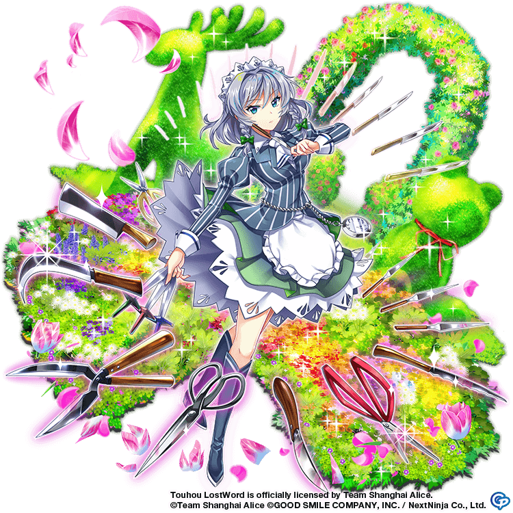 izayoi sakuya (touhou and 2 more) drawn by rotte_(1109)