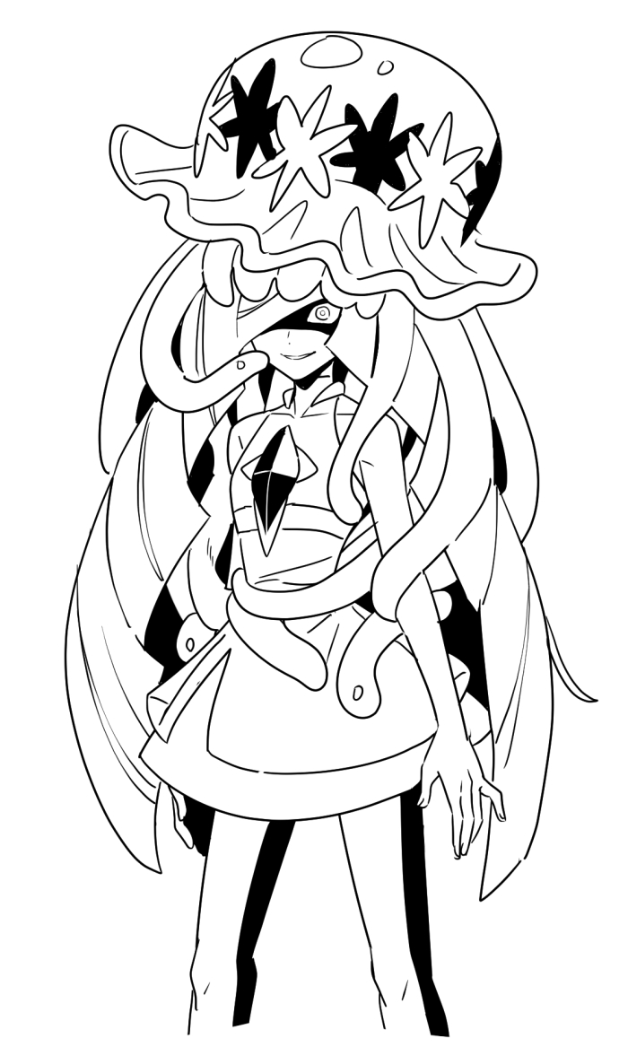 lusamine and nihilego (pokemon and 1 more) drawn by dede_(qwea_00000)