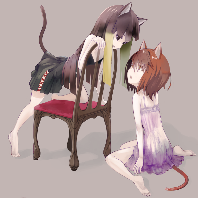 kinuhata saiai and kuroyoru umidori (toaru majutsu no index and 1 more) drawn by bute_(butegram)