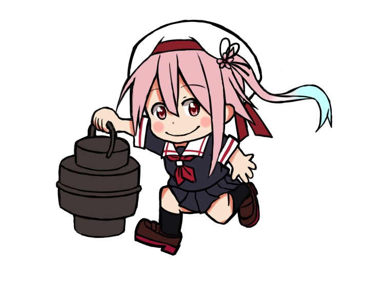 harusame and demae boy (kantai collection and 1 more) drawn by atsushi_(aaa-bbb)