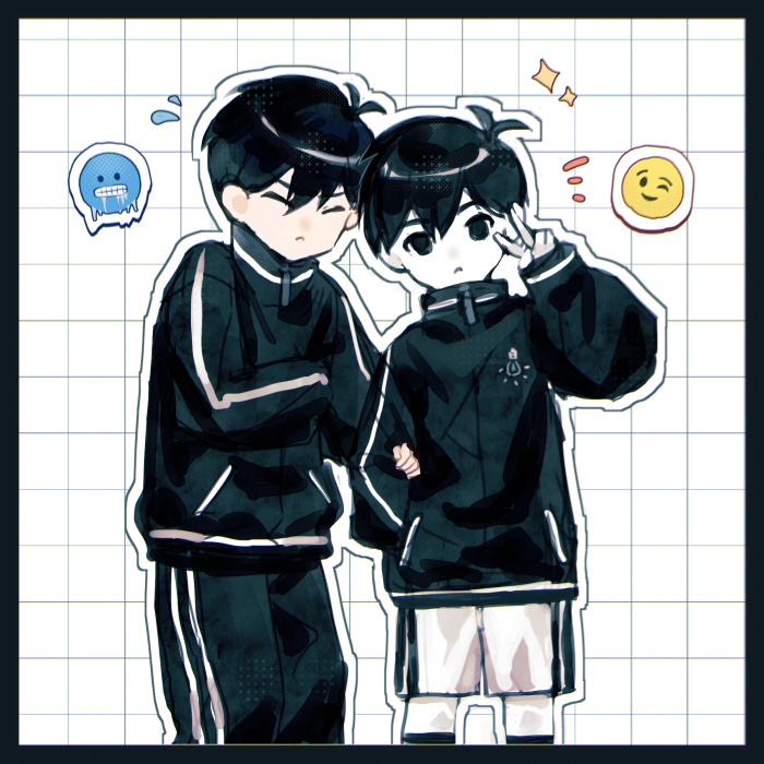 sunny and omori (omori) drawn by shionty