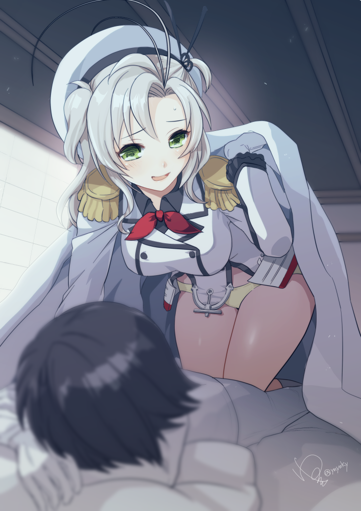 admiral, kashima, kinugasa, and little boy admiral (kantai collection) drawn by yuzuki_yuno