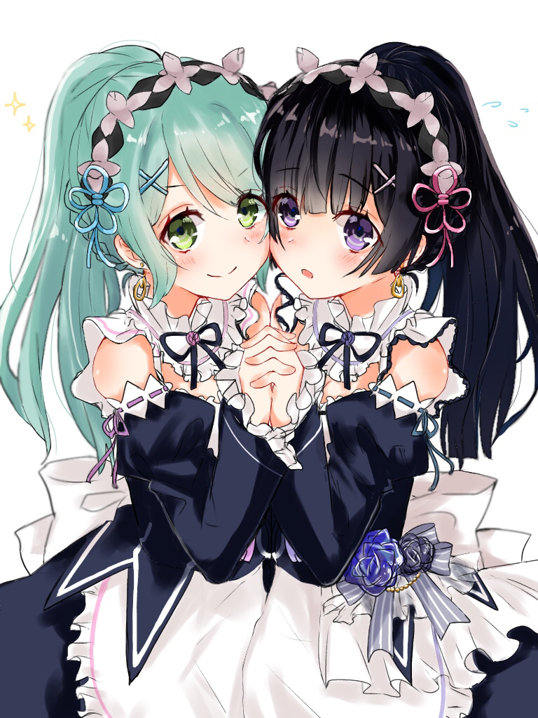 rem, ram, hikawa sayo, and shirokane rinko (bang dream! and 1 more) drawn by usamero_(usame)