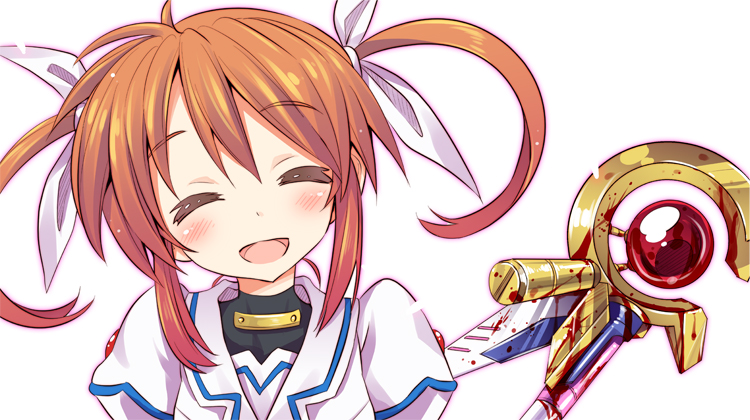 takamachi nanoha and raising heart (lyrical nanoha and 2 more) drawn by miyao_ryuu