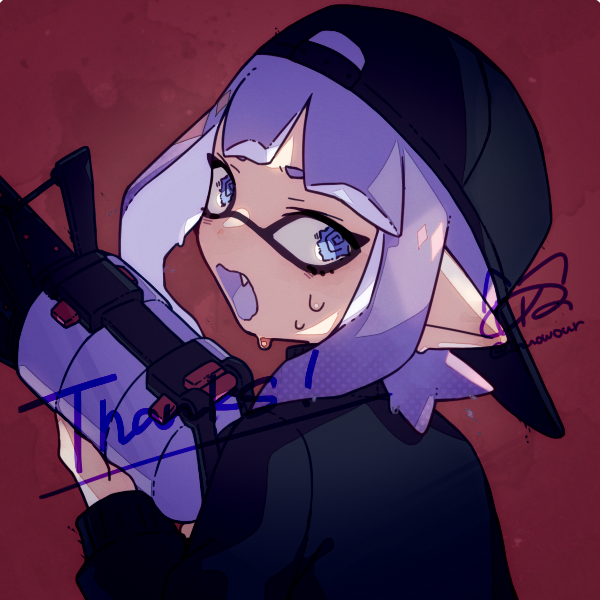 inkling player character and inkling girl (splatoon and 1 more) drawn by inuowour