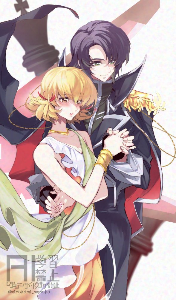 cagalli yula athha, athrun zala, and justice gundam (gundam and 2 more) drawn by minakami_monaka