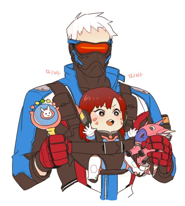 d.va and soldier: 76 (overwatch and 1 more) drawn by croquis2