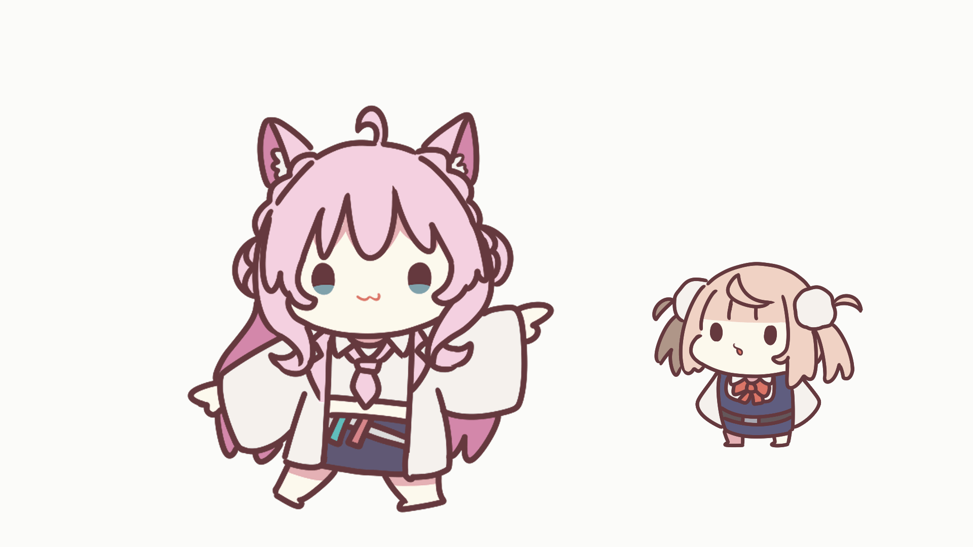 hakui koyori and shigure ui (hololive and 2 more) drawn by takeru_(hashiru11275)
