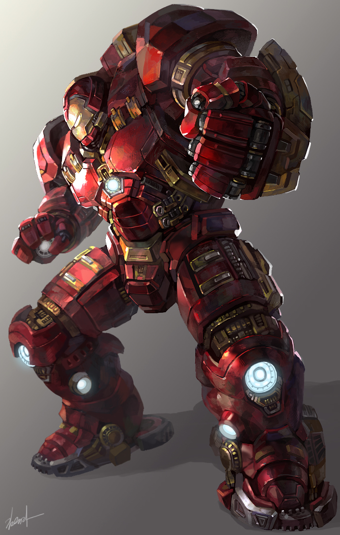 Iron Man And Hulkbuster Marvel Drawn By Kim Yura Goddess Mechanic Danbooru