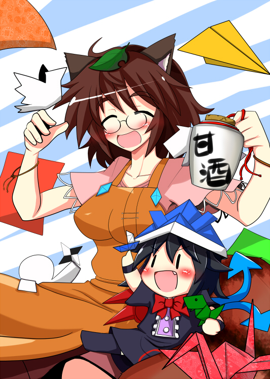 houjuu nue and futatsuiwa mamizou (touhou) drawn by rindou_(p41neko)