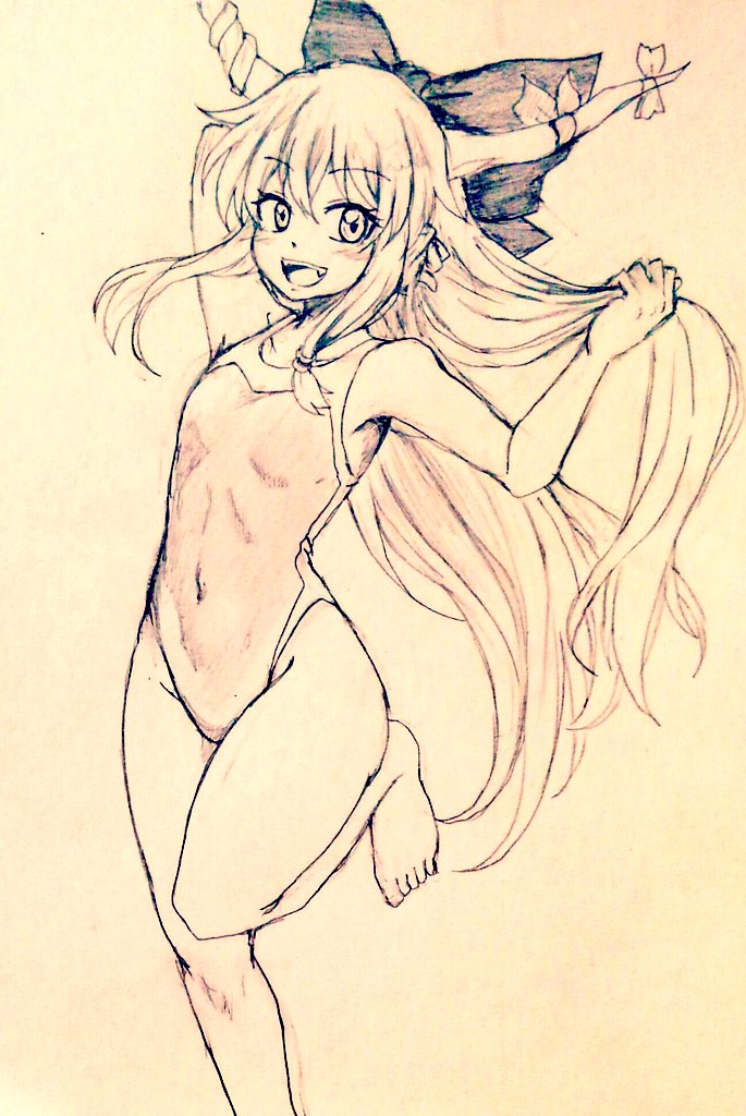 ibuki suika (touhou) drawn by d-m_(dii_emu)