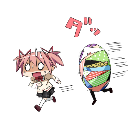 akemi homura and kaname madoka (mahou shoujo madoka magica) drawn by kinosuke_(sositeimanoga)