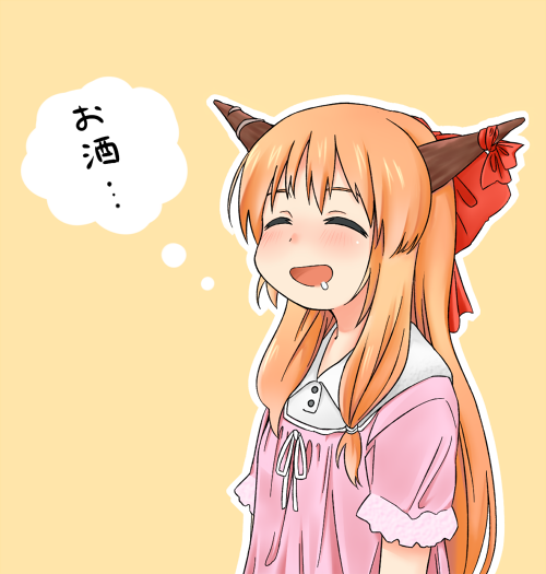 ibuki suika (touhou) drawn by choroko_(chorokoto)