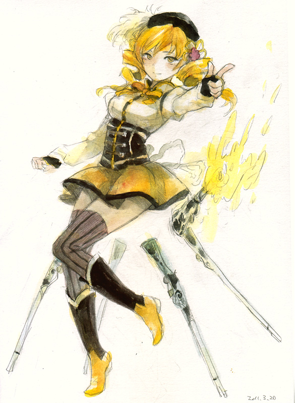 tomoe mami (mahou shoujo madoka magica) drawn by nayuko