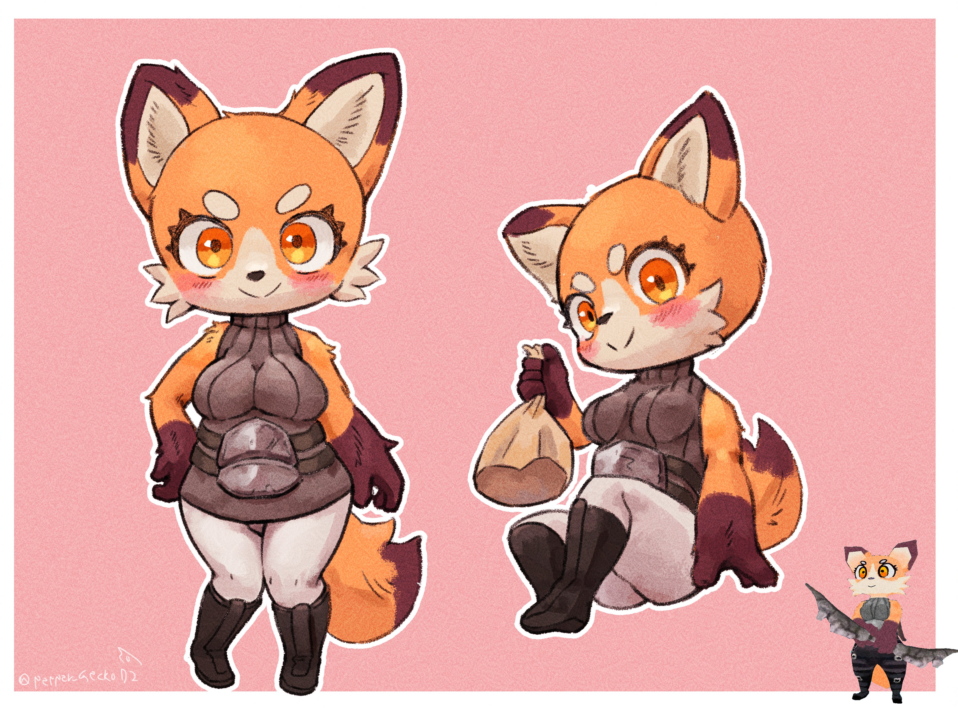 player character and poon (atlyss) drawn by pepper_gecko72 | Danbooru