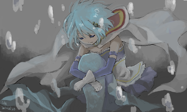 miki sayaka (mahou shoujo madoka magica) drawn by koyuta